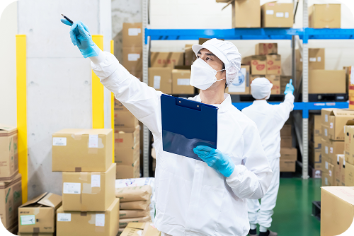 国内にて検査・検品